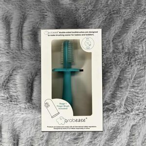 Grabease Baby Toothbrush Stage 1 BPA Free Double-Sided Teether Finger Brush